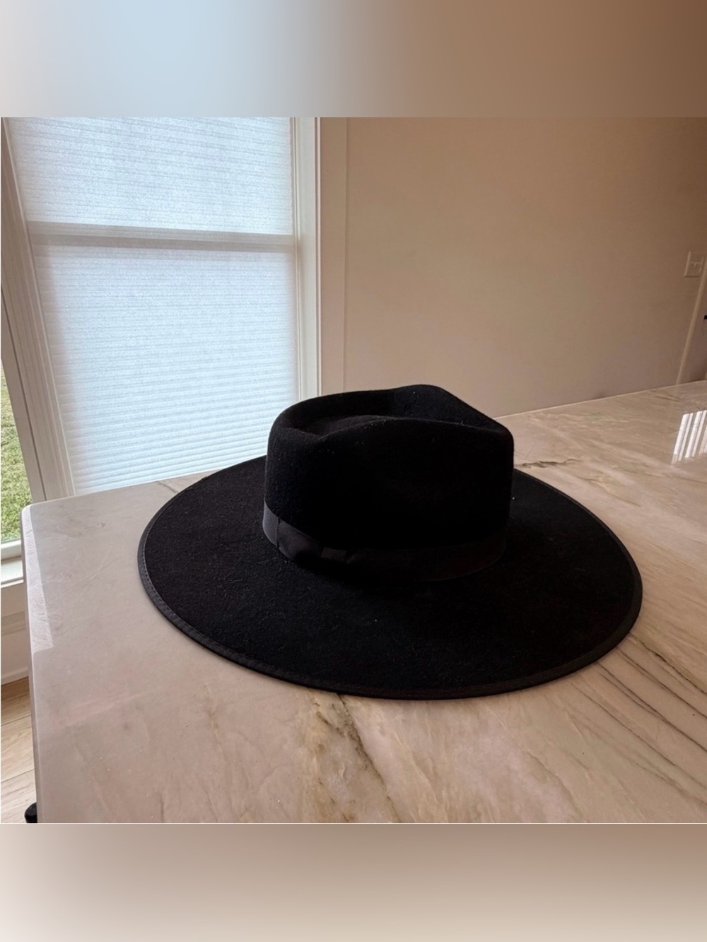 Lack Of Color Wide Brim Black Wool Felt Fedora